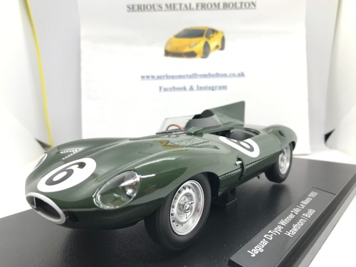CMR 192 JAGUAR D-TYPE LONG NOSE WINNER LEMANS 1955 #6 BUEB/HAWTHORN 1:18 SCALE
