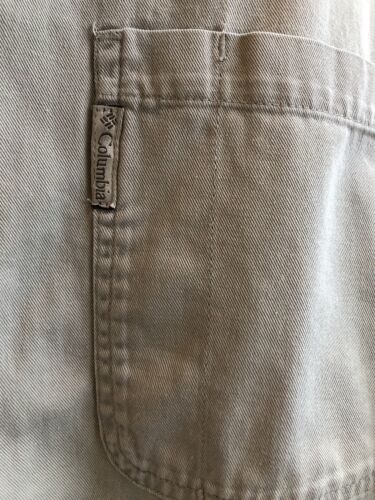 Columbia SportsWear Size XXL 2XL Shirt Shooting Hunting Outdoor LS Beige Cotton - Picture 3 of 5