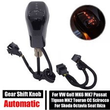 Car Automatic Gear Shift Knob Lever Shifter Headball Red Led Light For Vwgolf