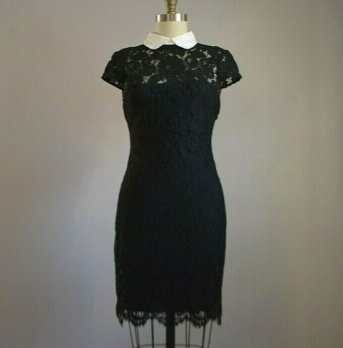 LAUREN RALPH LAUREN BLACK CROCHET LACE 