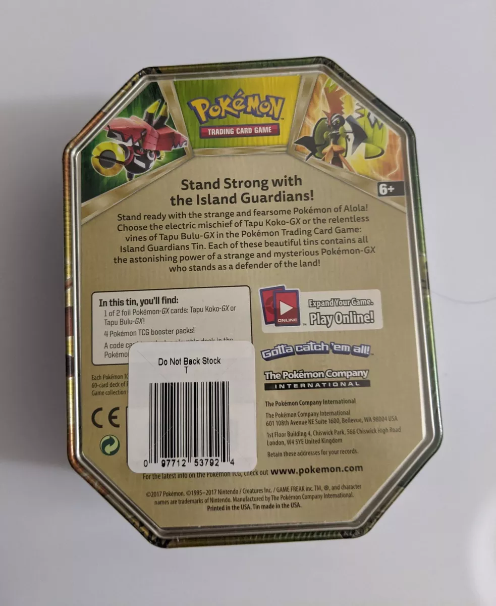 2017 Pokemon TCG Island Guardians Tin Tapu Koko GX - US