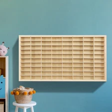 80 Grids for Hot Wheels 1:64 Diecast Car Matchbox Wood Display Shelf Storage