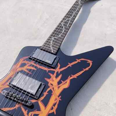 Custom James Hetfield Elk Skull Explorer Electric Guitar HH Pickup