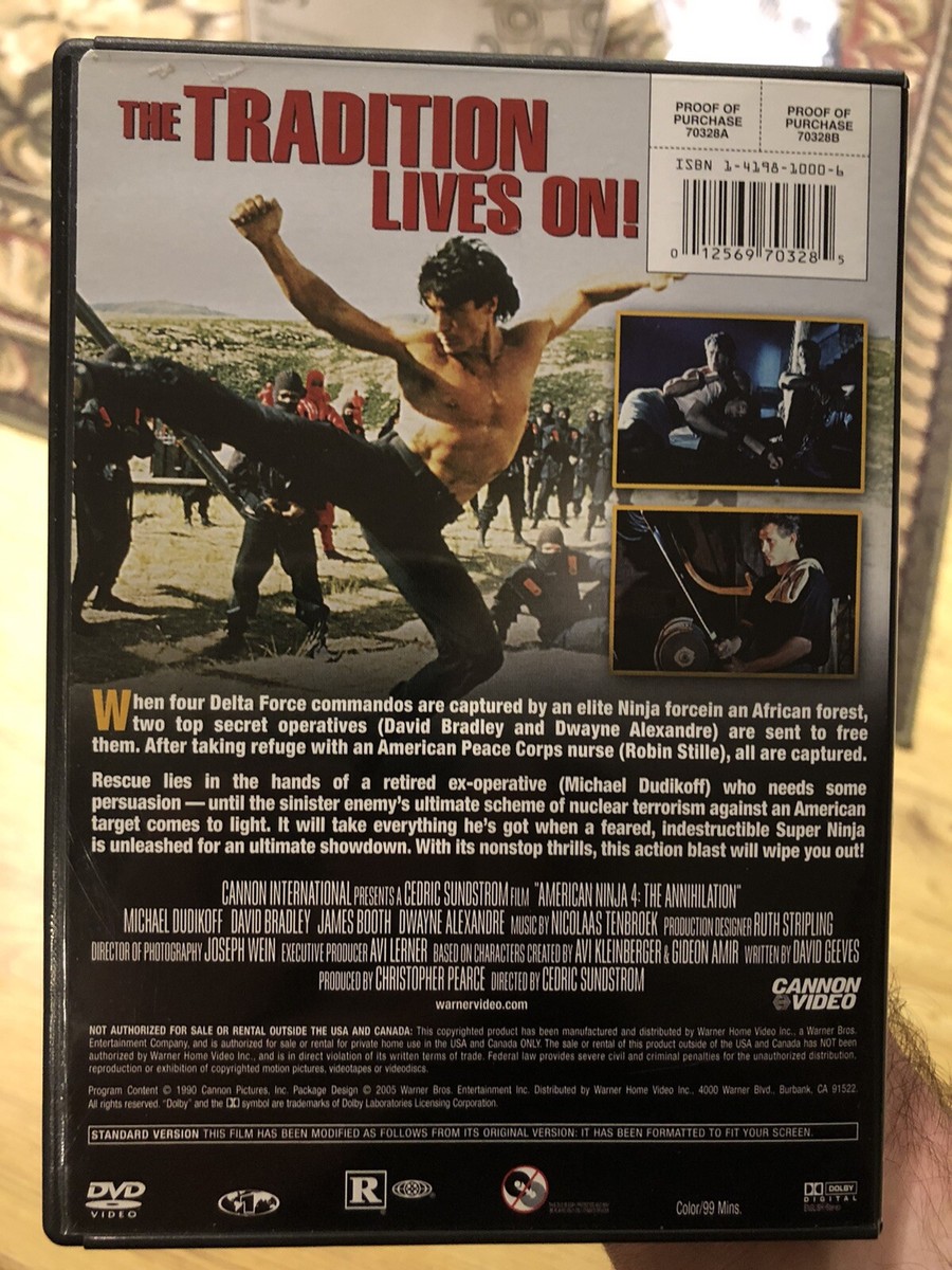 AMERICAN NINJA 4:The Annihilation DVD Michael Dudikoff