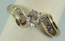 14 karat diamond engagement ring 14K gold 1/3 carat OVAL DIAMOND engagement ring