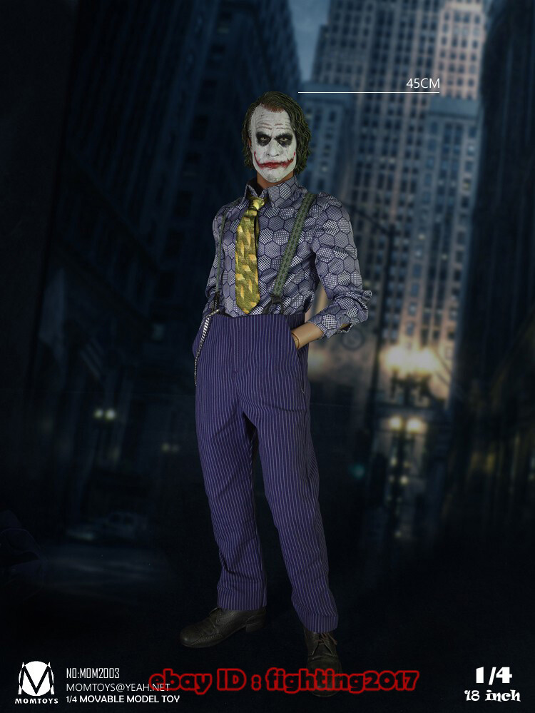 1/4 45cm MOMTOYS NO:MOM2003 ジョーカーバットマン MOMTOYS 1/4 MOM2003 Batman The Dark Knight The Joker Figure Model