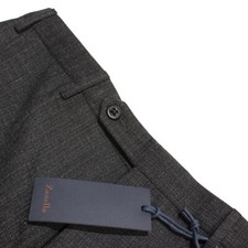 Zanella NWT Dress Pants Size 32 US Curtis In Gray Melange Wool Blend