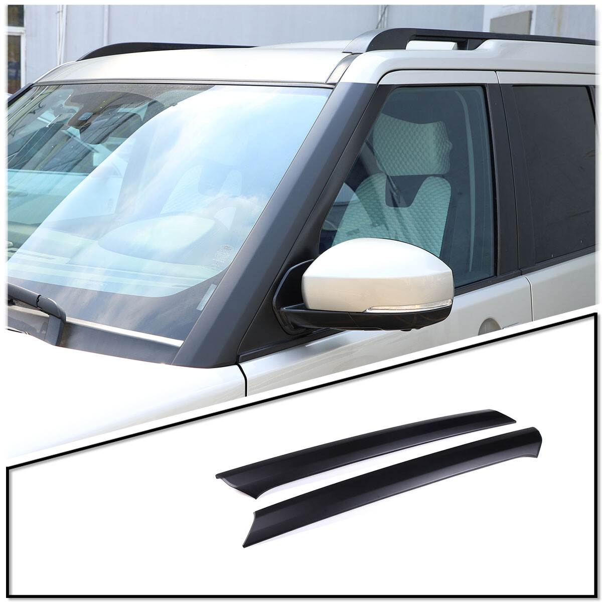 Matte Black Windshield A-pillar Strip Trim For Land Rover Discovery 4 10-16 US