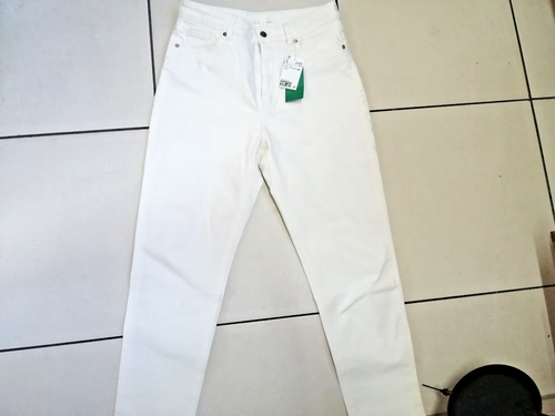 H&M Jeans Slim Mom High Ankle, EUR 42, ecru/beige, NEU