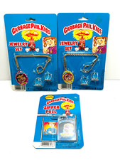 Lot 3 Garbage Pail Kids Jewelry Set Zipper Pull GPK 1985 Imperial toy MOC
