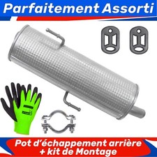 Pot d’échappement arrière pour Peugeot 206 1 I Hayon 1.1 1.4 1.6 (1998-2006)