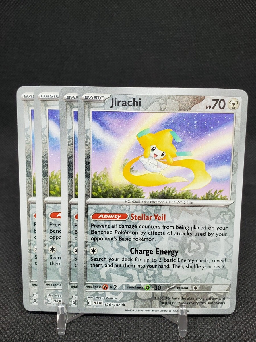 4x Jirachi 126/182 Reverse Holo Paradox Rift Playset NM Pokemon