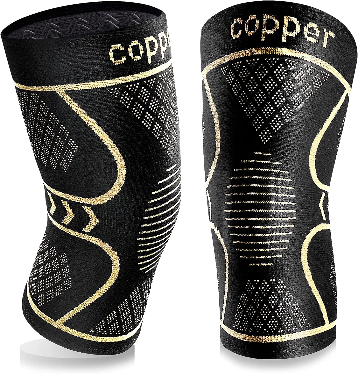 Rodilleras de cobre para mujeres y hombres (paquete de 2), rodilleras de compres