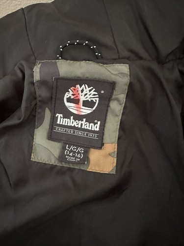Timberland Jacket Boys Camp Puffer Full Zip Hoodie Combo Size L (14-16) - Picture 7 of 8