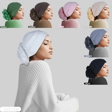 Islamic Women Hijab Hats Turban Caps Bonnet Head Cover Muslim Beanie Indian Arab