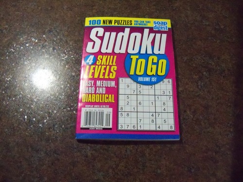 Soap Opera Digest Sudoku To Go Volume 151 2022 74851647455 EBay