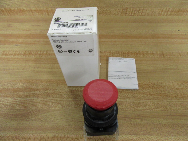 AB Allen Bradley Push Button 800h-frxt D4 Type 4 4x 13 800HFRXTD4