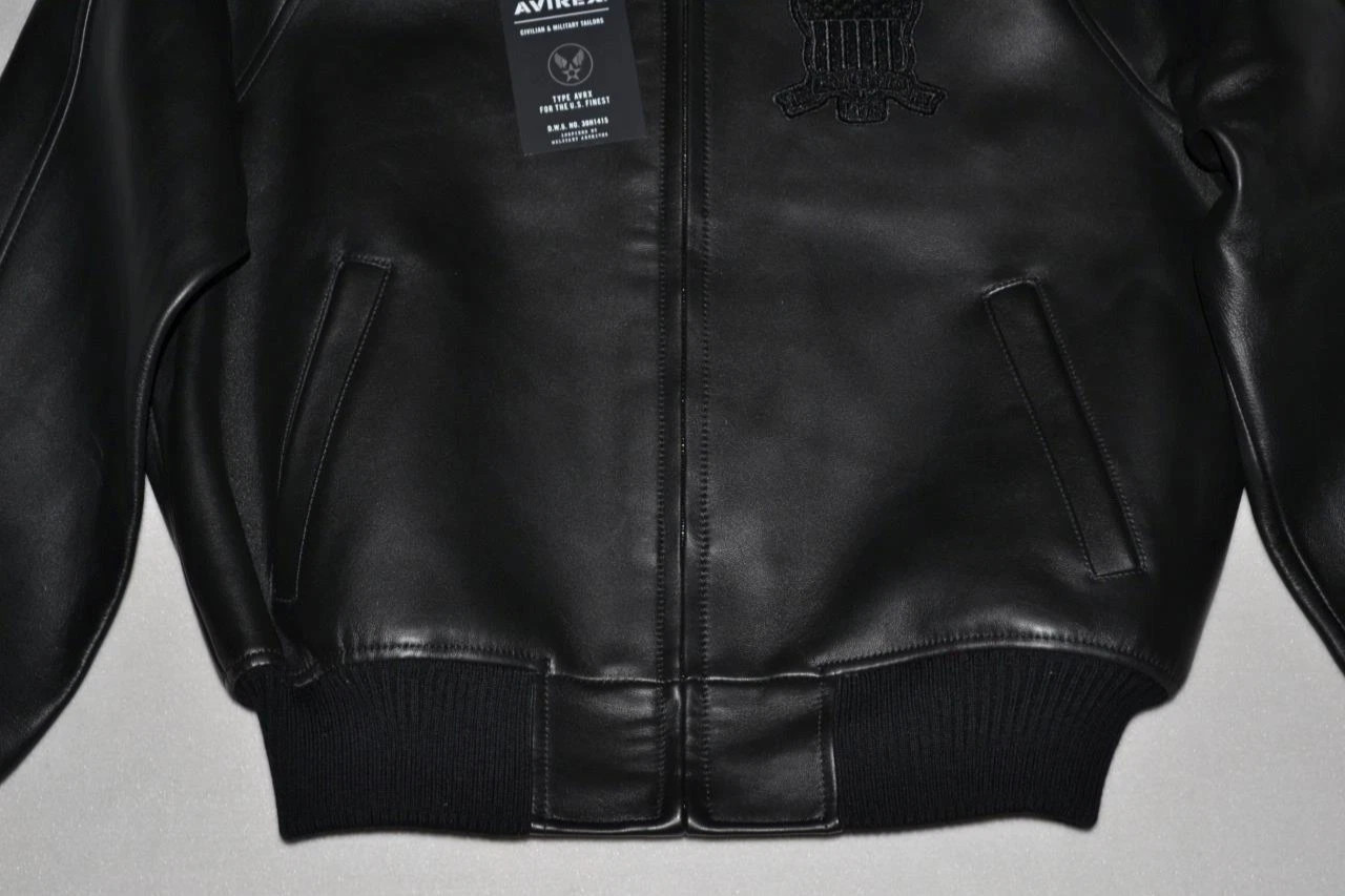 Authentic Avirex icon leather A1 jacket all black limited stock