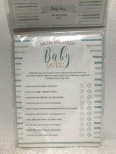 Baby Shower Game Mom or Dad Baby Quiz- 20 Sheets 20 Players