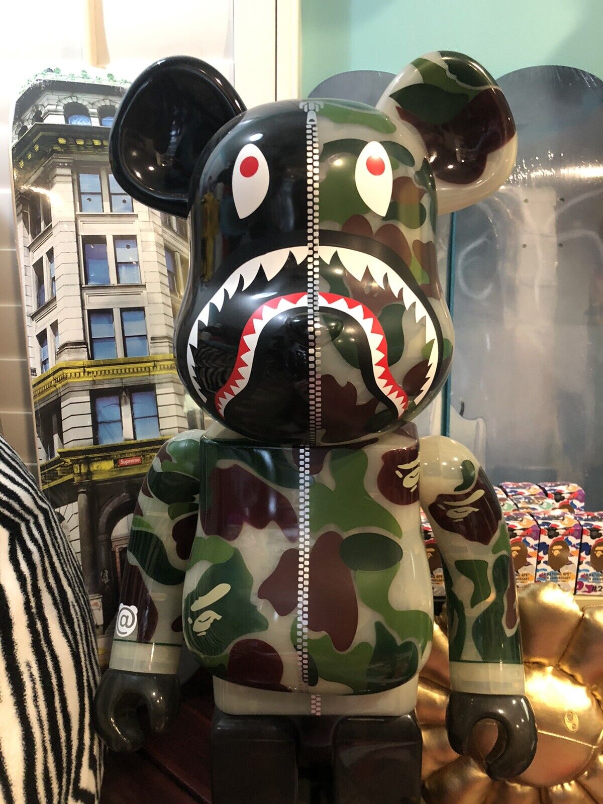 【オンライン】 MEDICOM TOY - BAPE BE@RBRICK CLEAR ABC CAMO SHARK PINKの通販 by ⭐️