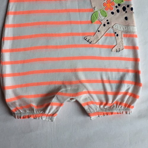 Gap One Piece Size 3 6 Months Leopard Cotton Romper Striped Gapkids Baby Girl - Picture 5 of 12