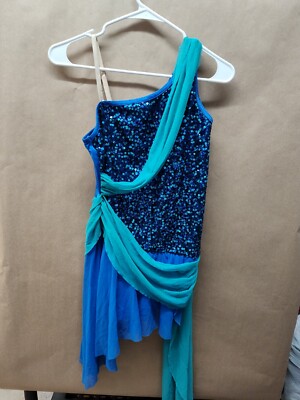 Green Blue Lyrical Contemporary Open Costume Adult Medium