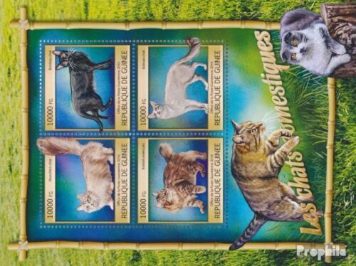 Briefmarken Guinea 2016 Mi 11881-11884 Kleinbogen postfrisch Katzen - Bild 1 von 1