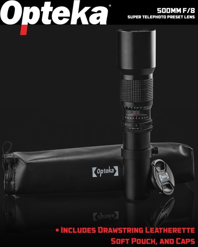 Opteka 500mm/1000mm Telephoto Lens + Tripod for Leica L CL SL2 SL Typ 601 TL2 TL - Picture 11 of 12