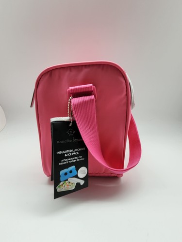 3PC NANETTE LEPORE Pink Insulated Lunch Bag Box Cooler Hot Cold Adult Tote Food - Picture 6 of 13