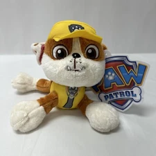 Nickelodeon Paw Patrol Rubble 6” Plush Beanie New SEE PICS