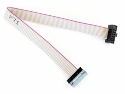 2x5 (10-pin) 0.05'' pitch IDC Connector Flat Ribbon Cable, 12cm