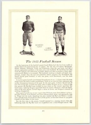 1926 Cornell University Cornellian Williams Game Football Carey Kicks Goal