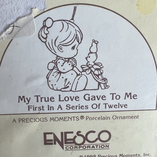 VTG Precious Moments My true love gave to me #1 of 12 Days Christmas Ornament. - 第 9/14 張圖片
