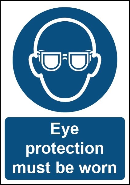 Securit Eye Protection Must Be Worn A5 Adhesive Sticker Safety Business Sign