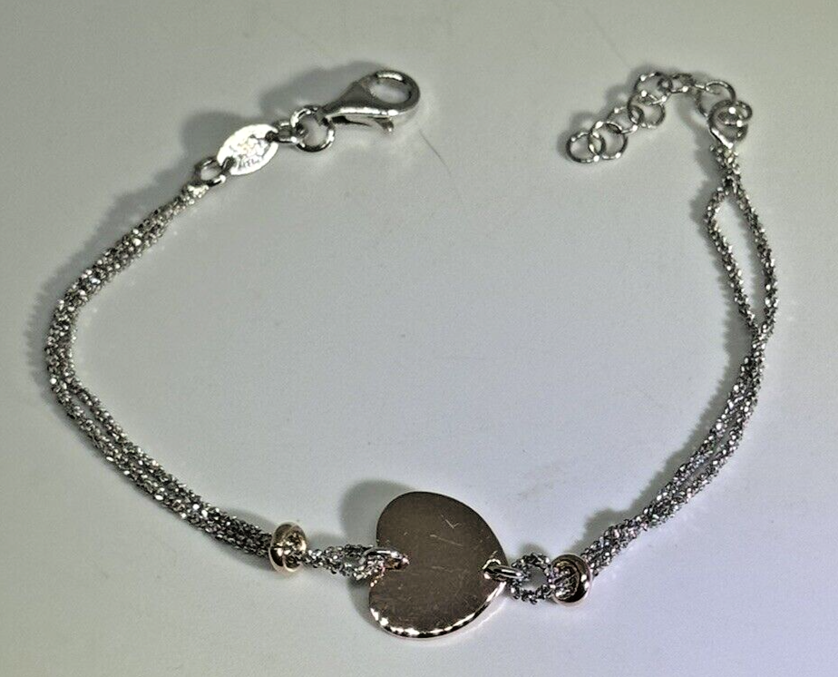 Dyadema Italy Bracelet Rose Gold Heart Sterling Silver