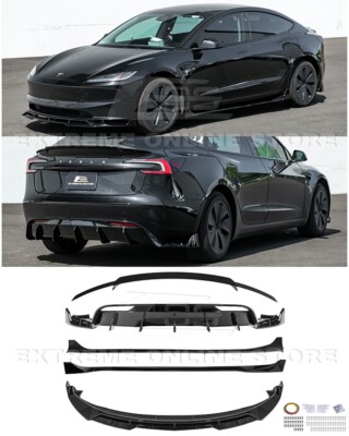 For 24-Up Tesla Model 3 Highland Performance Track Style Glossy Black ...