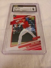 Mike Trout Panini Chronicles Clearly Donruss Red #3 CSG 9 #d 100!! Super Sharp!!