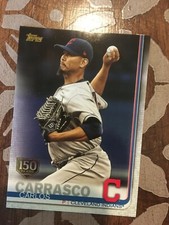 2019 Topps #501 Carlos Carrasco 150 Years Stamp