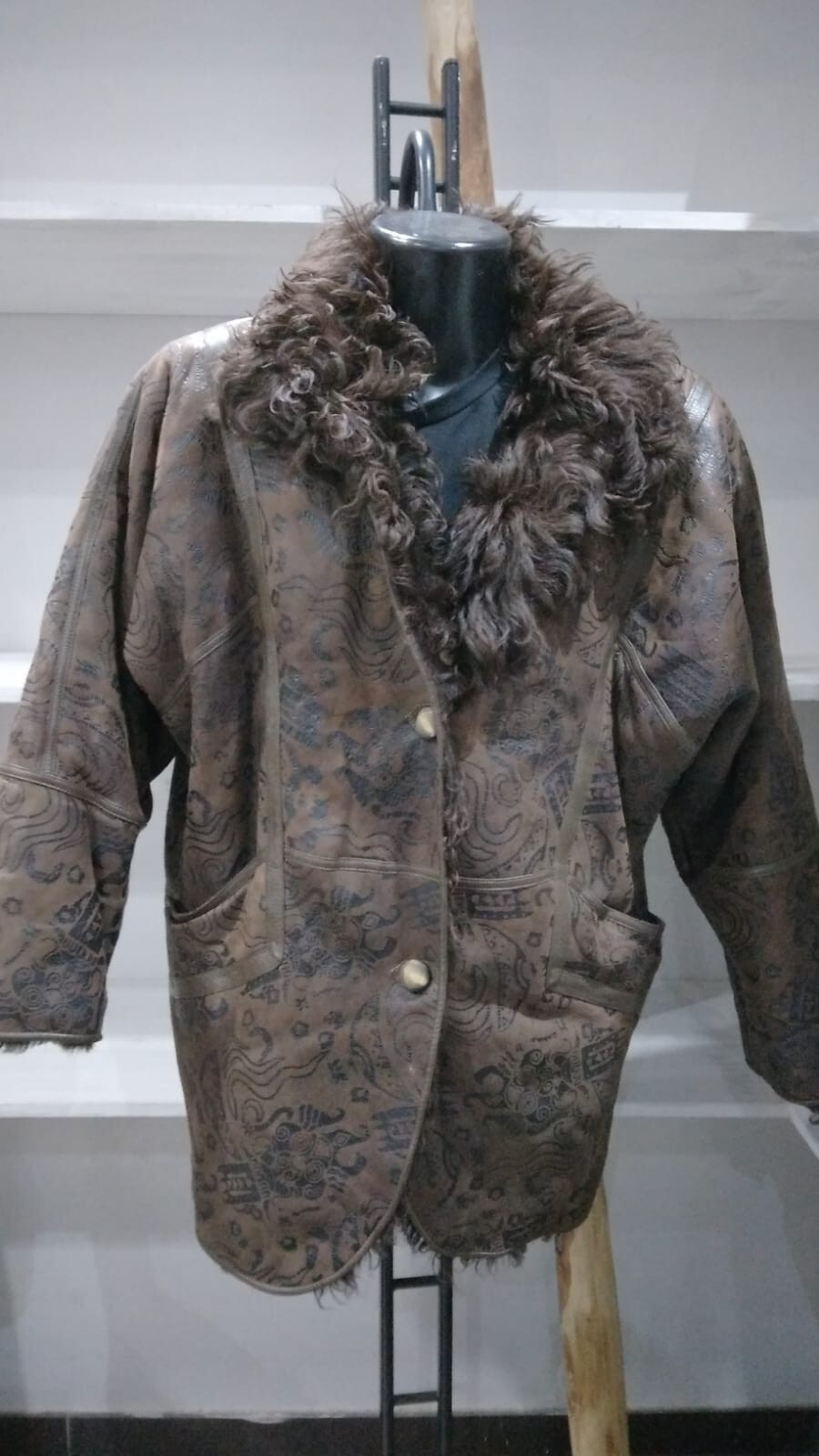 Pre-owned Woman Brown Sheepskin Size 46 MGS339PI