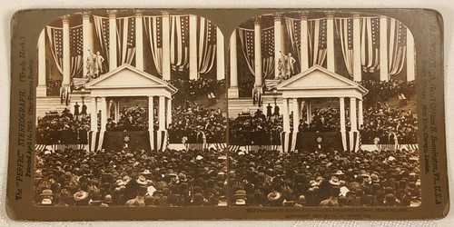 PRESIDENT McKINLEY SET AUS 3 H C WEISSEN STEREOVIEWS ESCORT EINWEIHUNGSBLUMEN - Bild 3 von 3