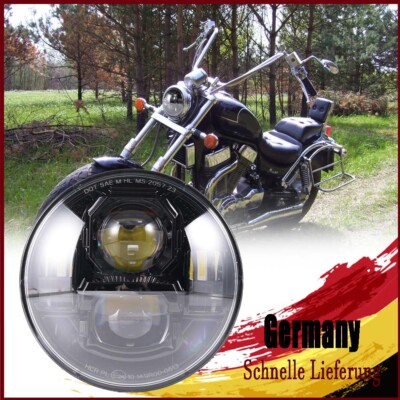 LED Motorradscheinwerfer 5,75 Zoll LED Motorrad Scheinwerfer - E-geprüft Für Harley, Indian, Triumph Led Scheinwerfer Motorrad