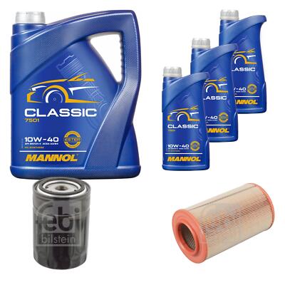 FEBI BILSTEIN Inspektionspaket 8L MANNOL Classic 10W-40 für Fiat Ducato Bus