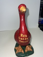 Antique Red Goose Shoes - Store Display Statue Figurine Advertising - Duck