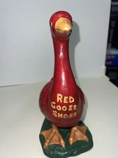 Antique Red Goose Shoes - Store Display Statue Figurine Advertising - Duck