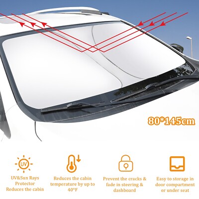 For Toyota 57*31.5'' Car Windshield Sun Shade Shield Visor Foldable UV Heat Block