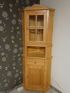 Eckschrank Eckvitrine Kiefer massiv | eBay