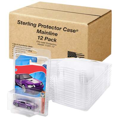 Sterling Protector Case Mainline 12 Pack for Hot Wheels & Matchbox Diecast - Fit