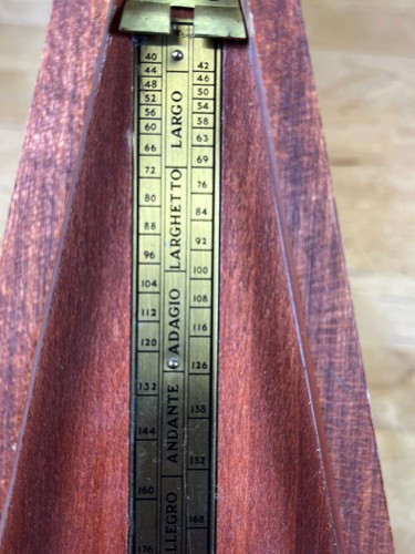 Seth Thomas Wooden Metronome Wind Up Music Time Keeper 8.75” Wood - Picture 14 of 14