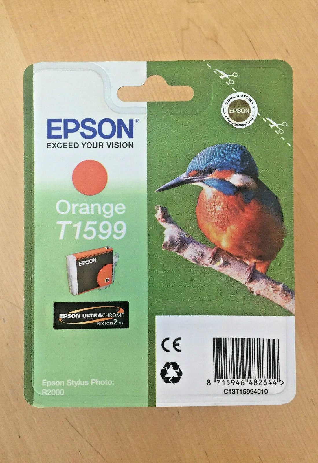 Genuine Epson Ink - T1599 ORANGE / FOR STYLUS PHOTO R2000 - INC VAT - BOXED