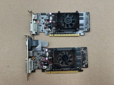 LOT OF 2 NVIDIA GEFORCE 210 DDR3 1GB PCI-E HDMI DVI VGA CARD P672 01G-P3-1312-LR